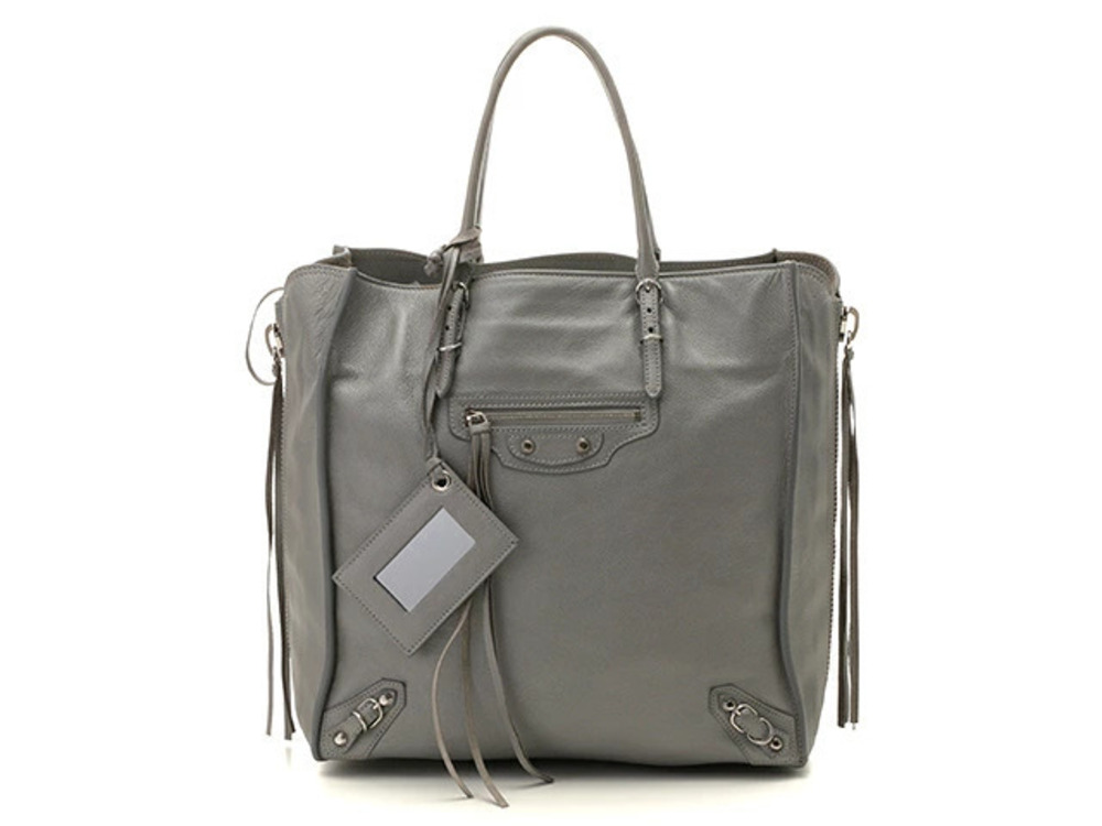 Balenciaga Paper Tote Bag Gray